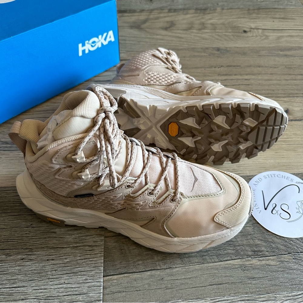 Hoka One One Women's Lace-Up Boots in Beige